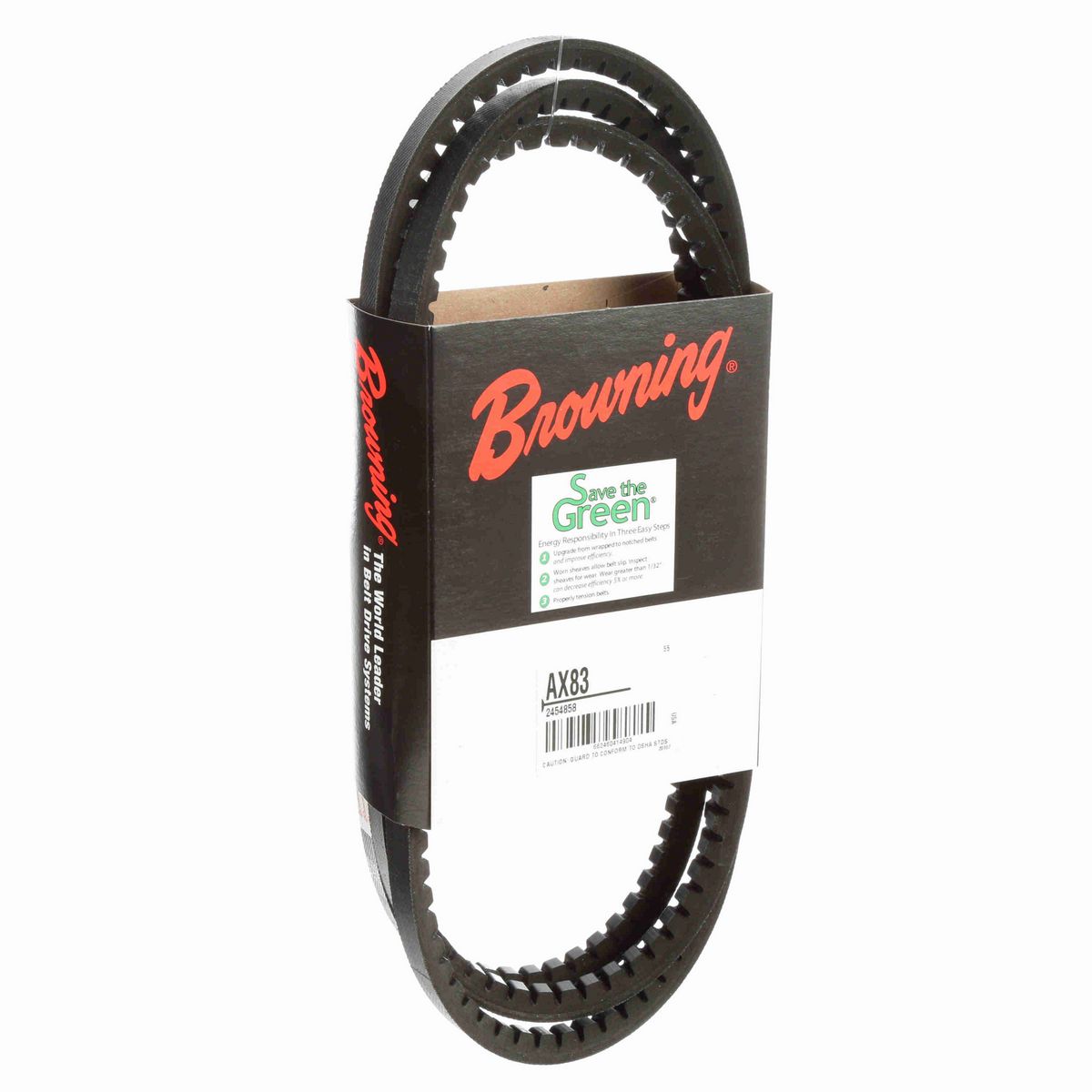 Browning EPDM Notched Belt 98% Efficient - AX83