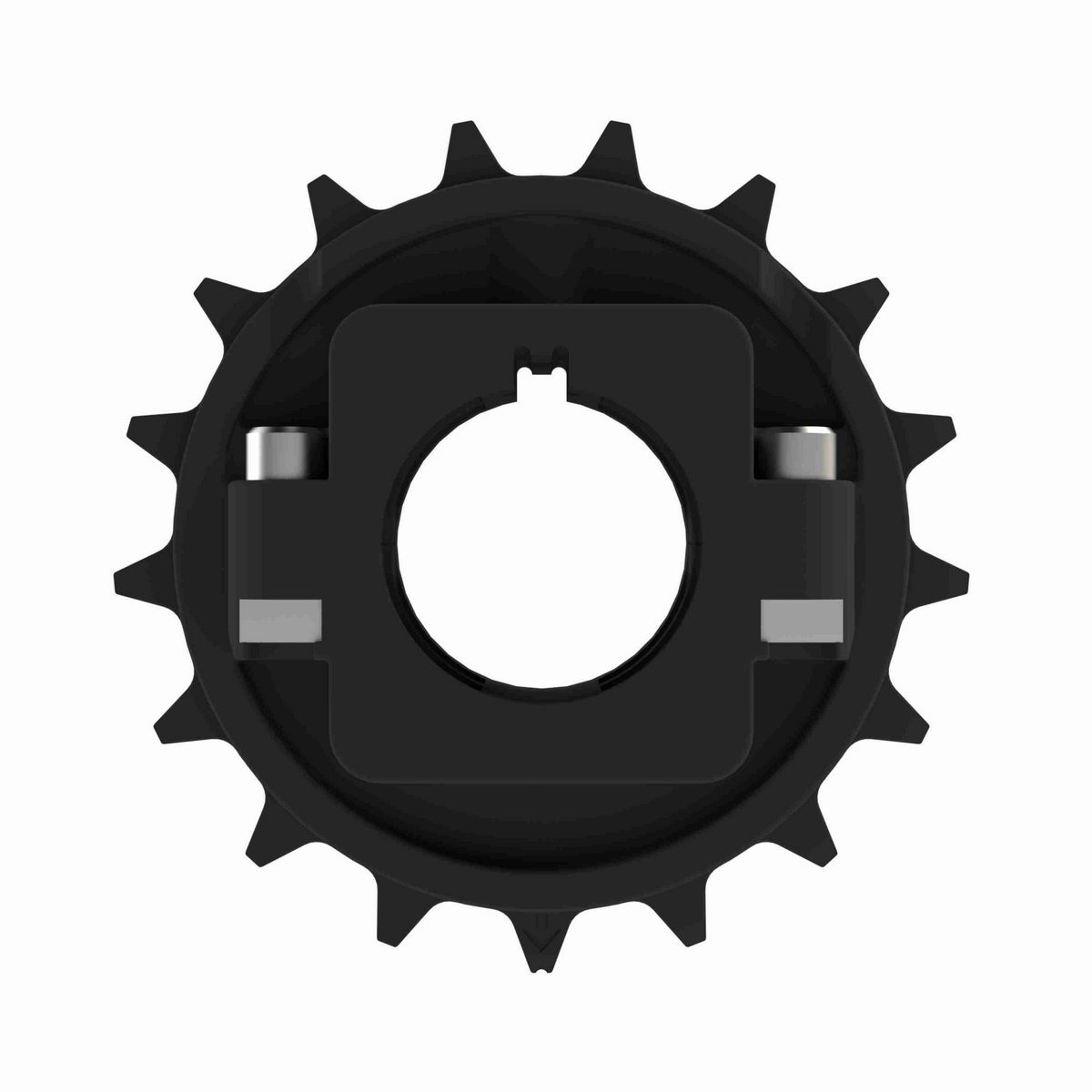 Rexnord 8500 Series Split Molded Nylon Sprocket with 17 Teeth and 35mm Round Shaft-Ready Bore with Keyway - 614-176-35