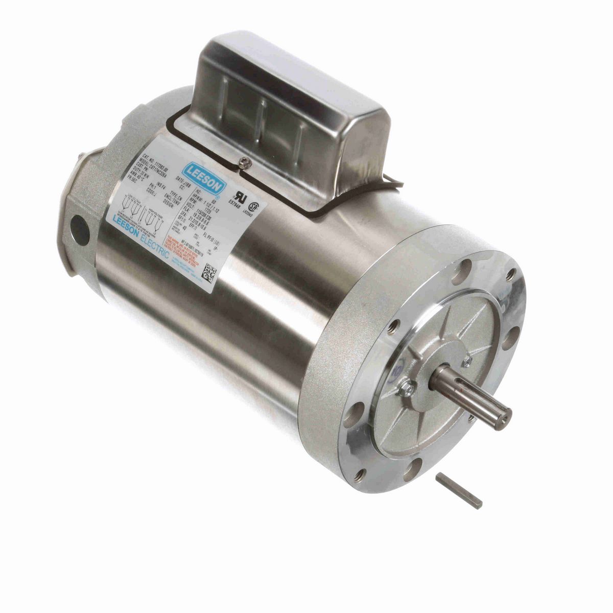 LEESON General Purpose Motor, 1.50 HP, 1 Ph, 60 Hz, 115/208-230 V, 1800 RPM, 56C Frame, TENV - 117383.00