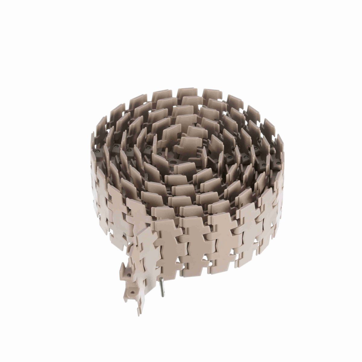 System Plast 878TAB Side-flexing Solid Top, Material: Tan Low Friction, Width: 4.5in, Pitch: 1.5in - LF878TAB-K450