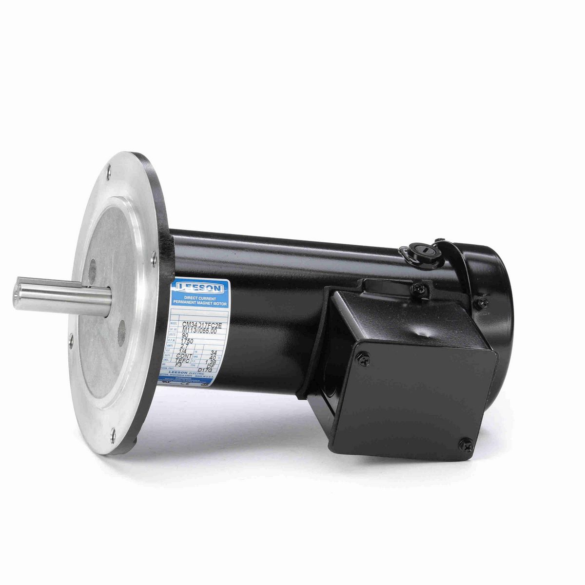 LEESON Sub-Fractional Motor, 0.25 HP, 90 V, 1750 RPM, 34 Frame, TEFC - M1130055.00