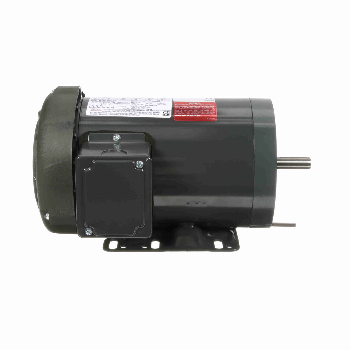 LEESON Speed Ratio Motor, 1.50 HP, 3 Ph, 60 Hz, 230/460 V, 1800 RPM, 56HC Frame, TEFC - LM22665