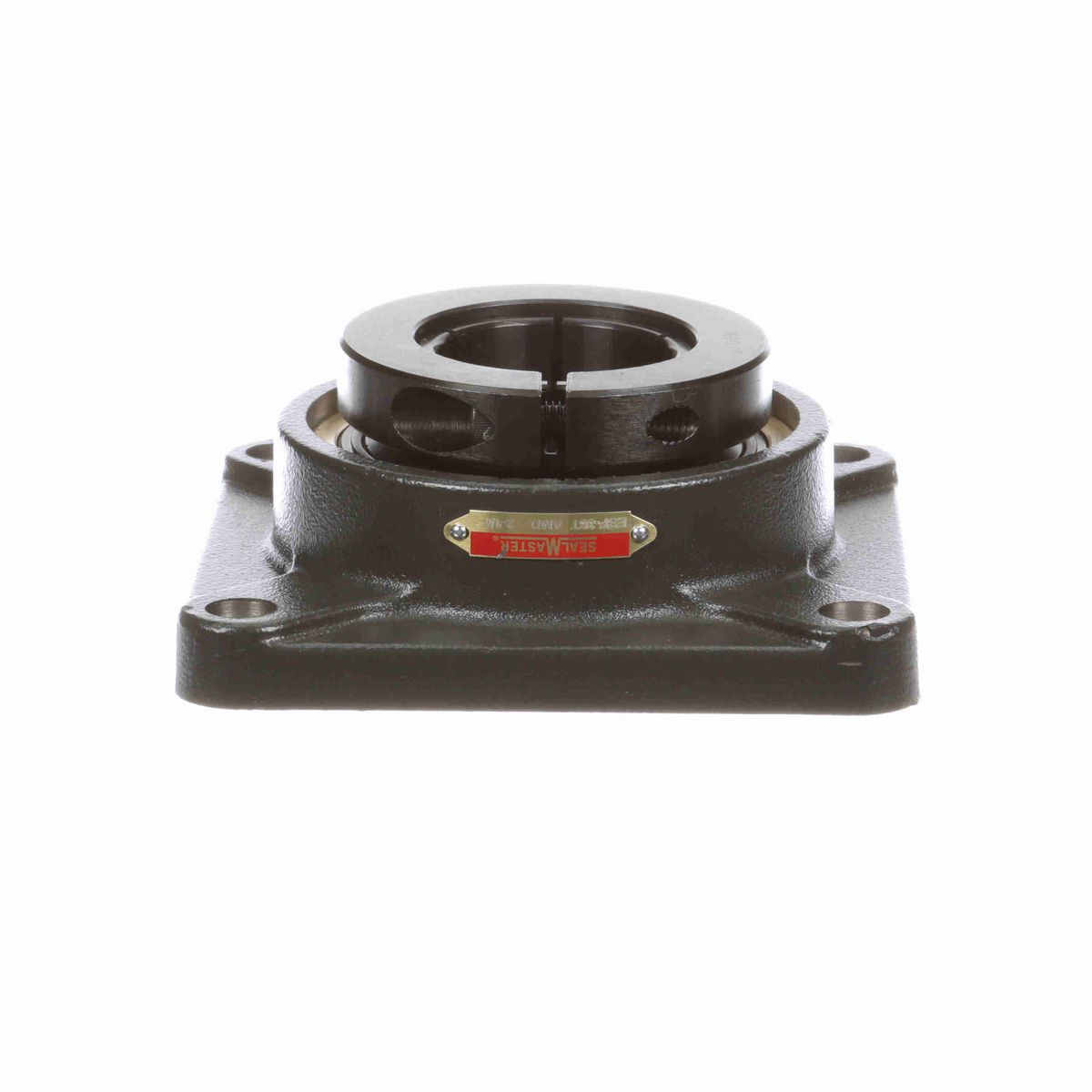 Sealmaster Mounted Cast Iron Four Bolt Flange Ball Bearing - 52100 Bearing Steel, Black Oxided - Concentric Lock - High Temperature - ESF-36T AMD