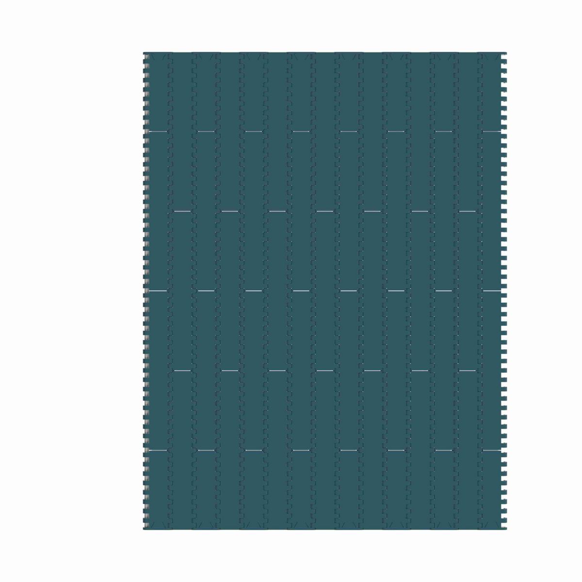 Rexnord 1000FT Straight Running Solid Top, Material: Green Low Friction Acetal, Width: 850mm, Pitch: 1in - 873.27.19