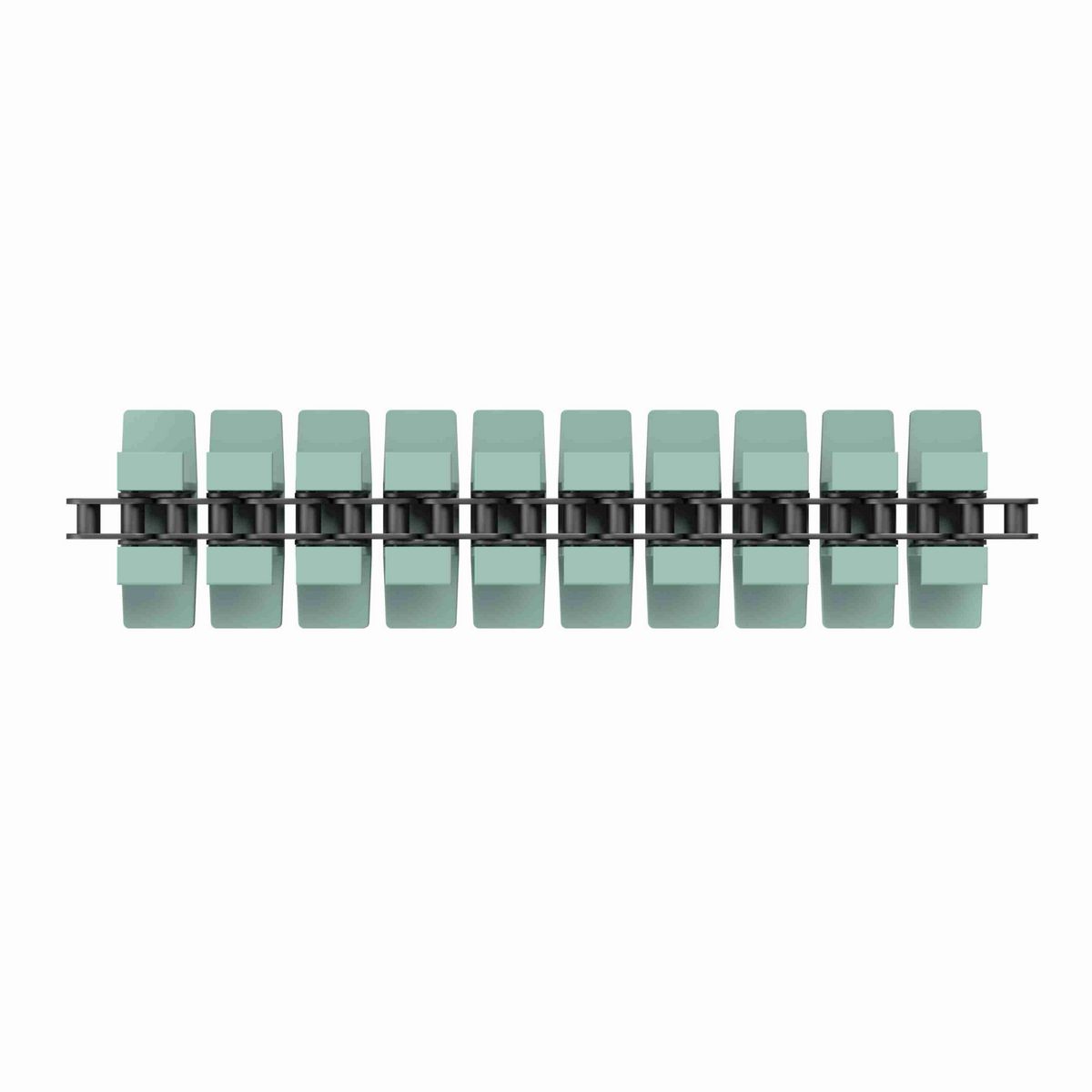 Rexnord 1873TAB SideGrip™ Side-flexing, Material: Heat Stabilized (Green), Width: 3.75in, Pitch: 1.5in - 81439311