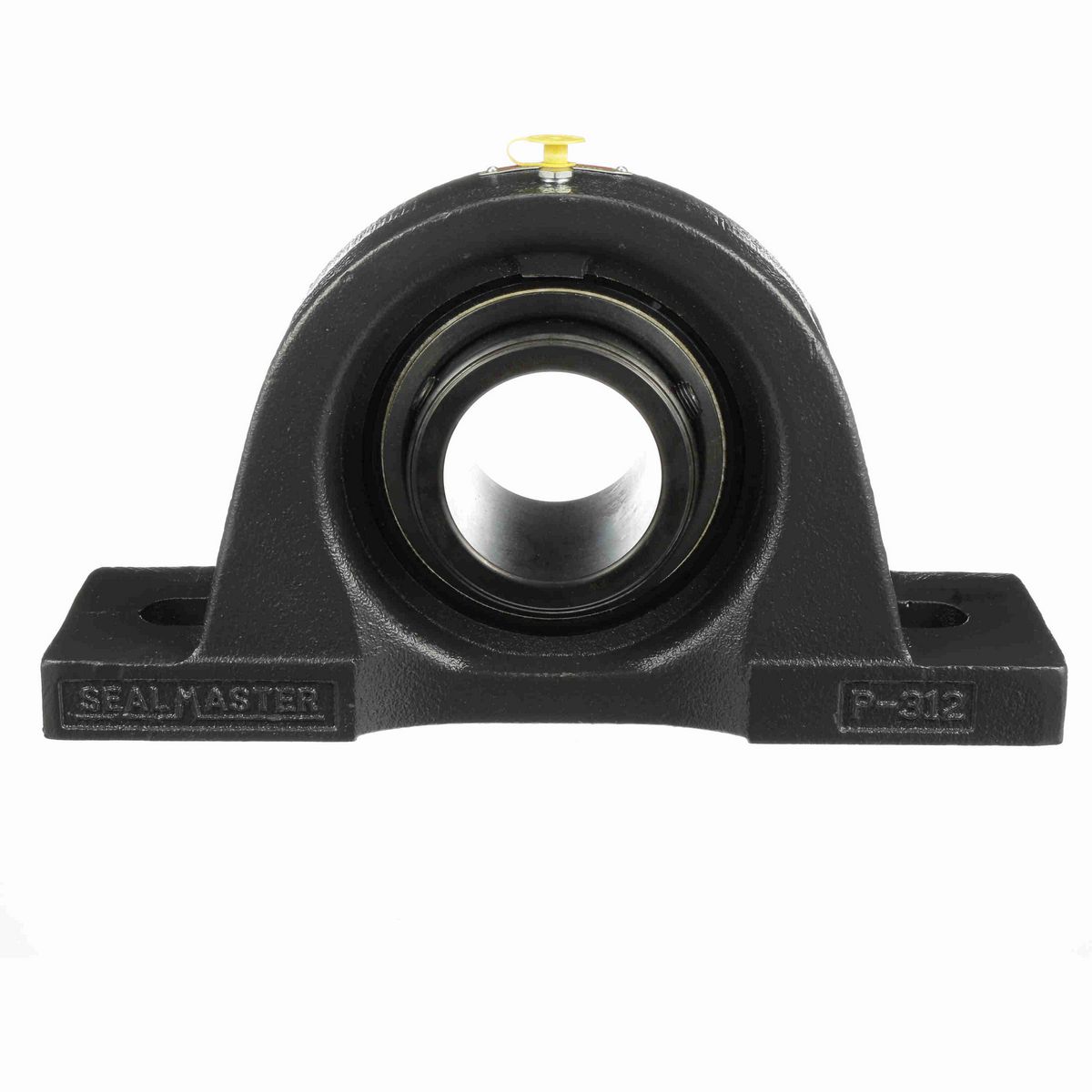 Sealmaster Mounted Cast Iron Two Bolt Pillow Block Ball Bearing - 52100 Bearing Steel, Black Oxided - Double Setscrew Lock - MPD-43