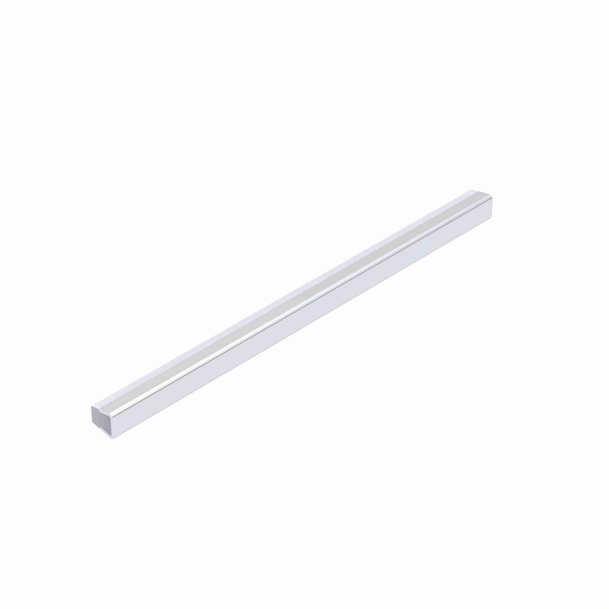 System Plast Flat Guide Rail: 0.67"W X 0.67"H X 96"L White UHMW-PE - VG-SSFS-8