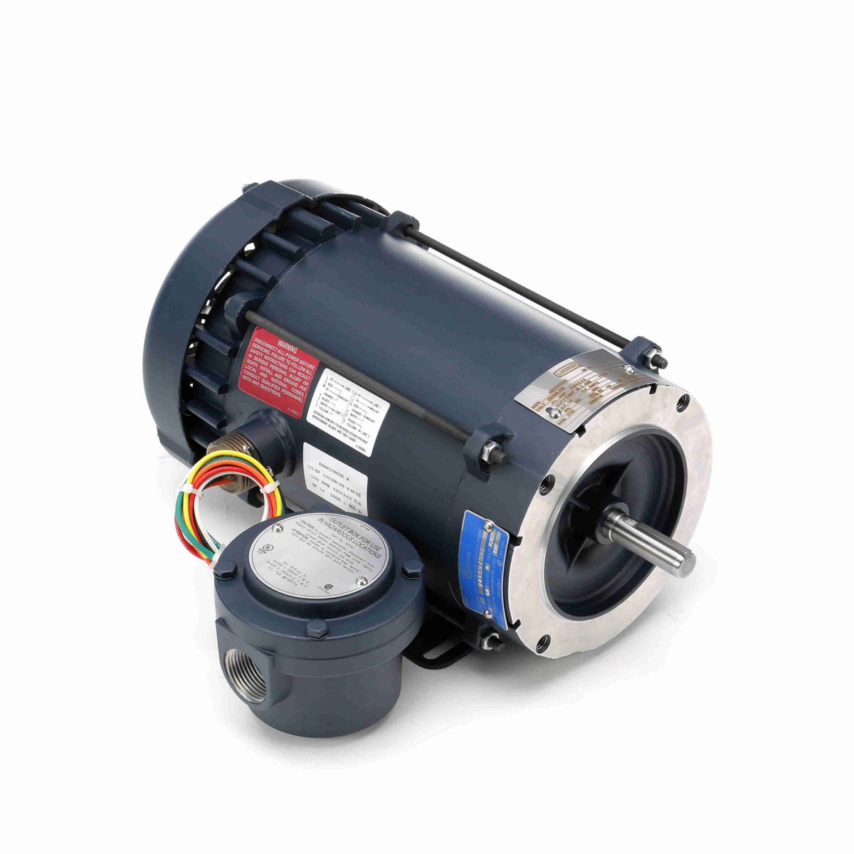 LEESON Explosion Proof Motor, 0.50 HP, 1 Ph, 60 Hz, 115/208-230 V, 1800 RPM, 56C Frame, EPFC - 116609.00
