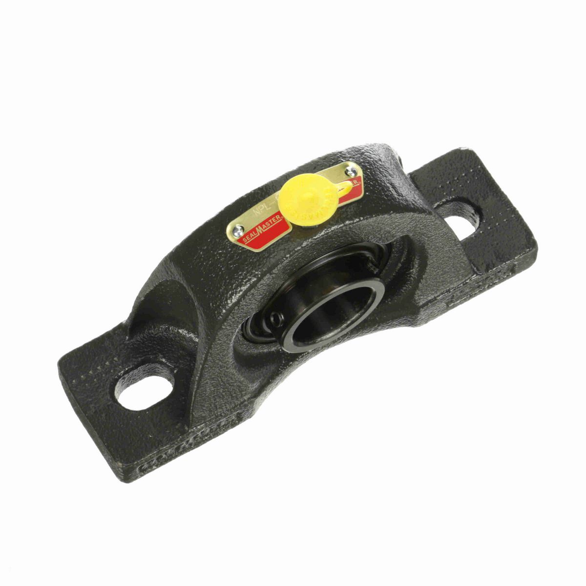 Sealmaster Mounted Cast Iron Two Bolt Low Base Pillow Block Ball Bearing - 52100 Bearing Steel, Black Oxided - Setscrew Lock - NPL-19C