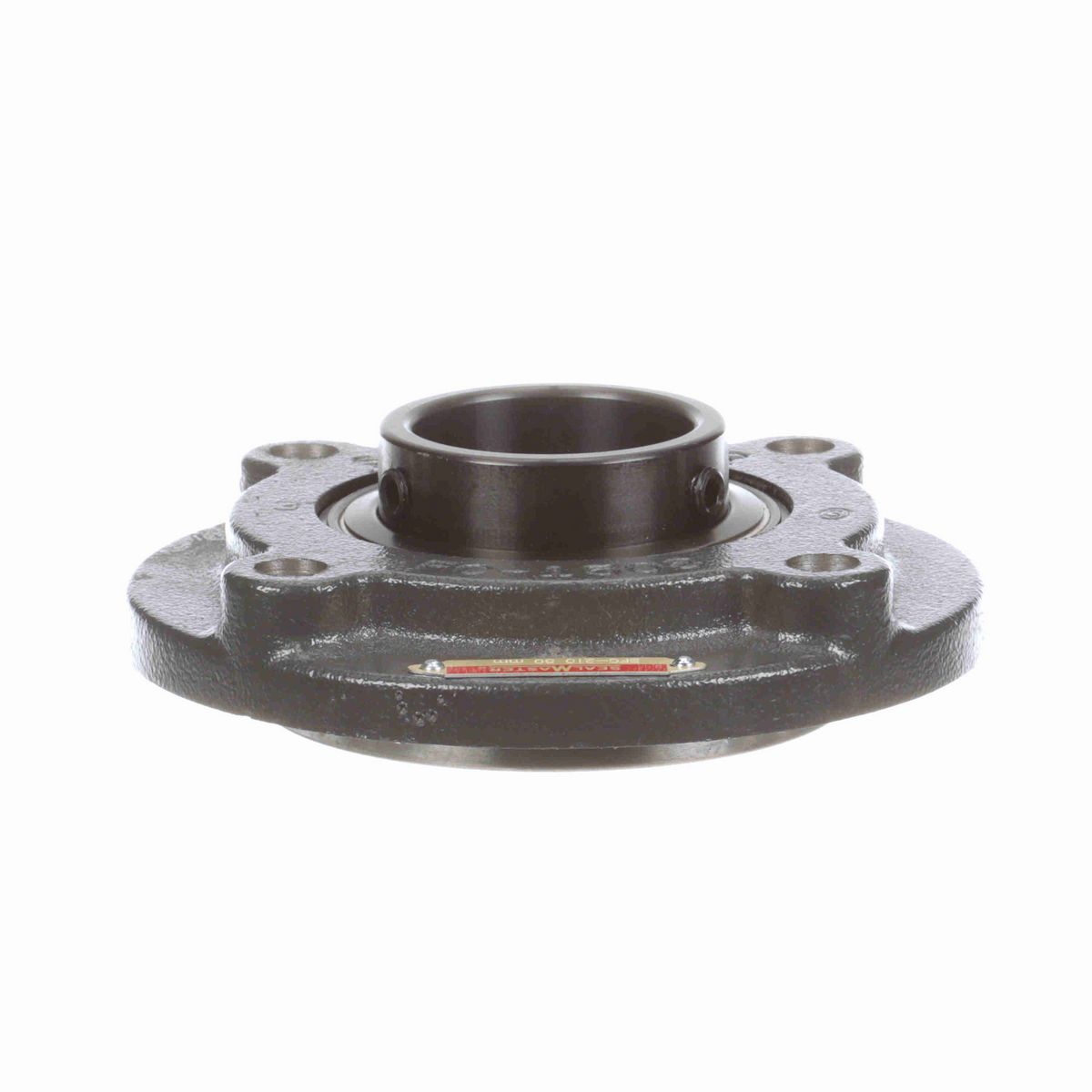Sealmaster Mounted Cast Iron Flange Cartridge Ball Bearing - 52100 Bearing Steel, Black Oxided - Setscrew Lock - SFC-210