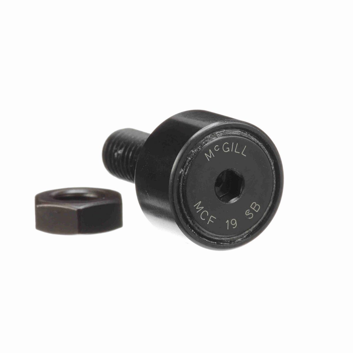 Опорный ролик с цапфой McGill CAMROL MCF 19 SB, бочкообразный, с уплотнением, с шестигранным отверстием, метрический