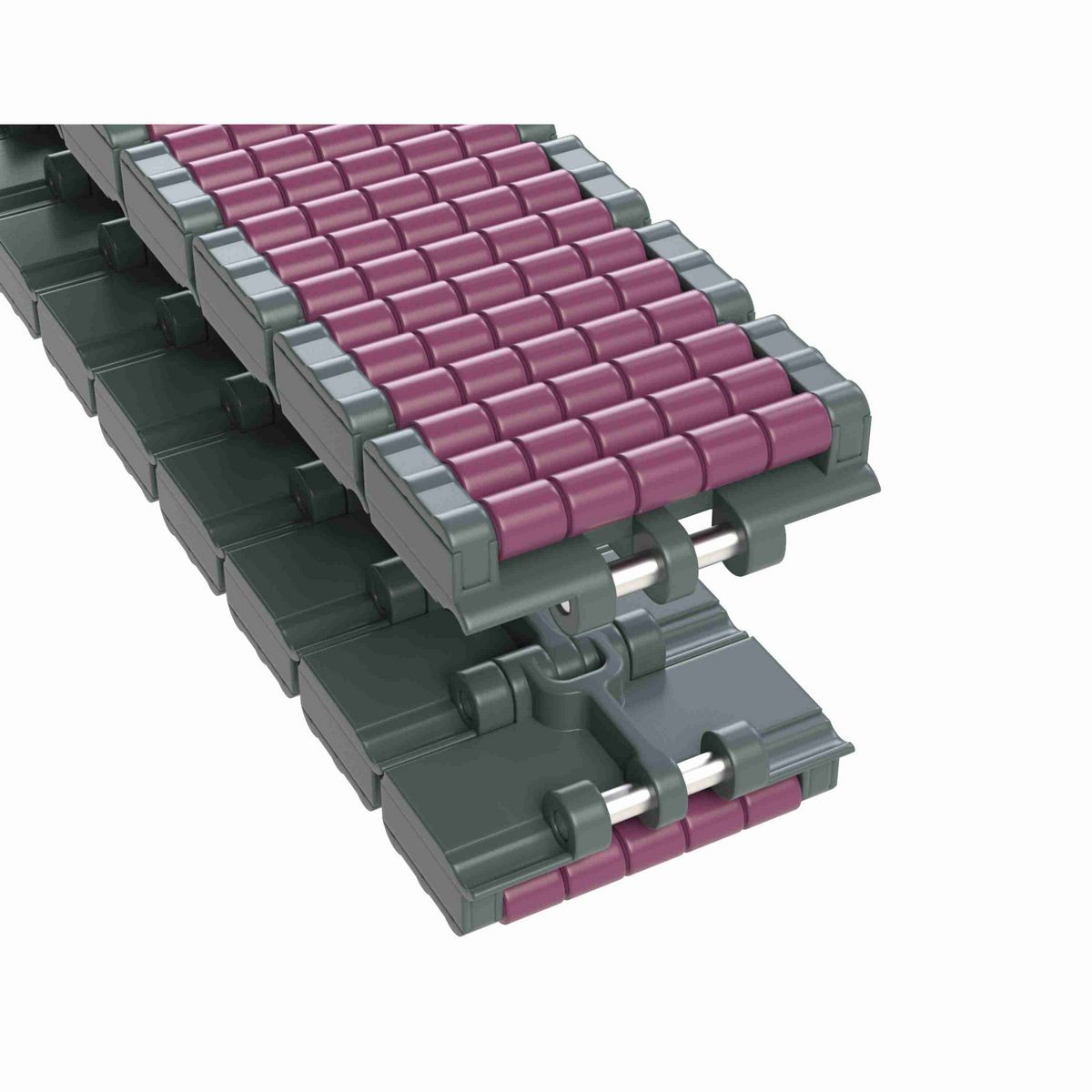 Rexnord SHD LBP Straight Running Low Backline Pressure, Material: Internally Lubricated Polyacetal (Grey), Width: 3.25in, Pitch: 1.5in - 752.85.09