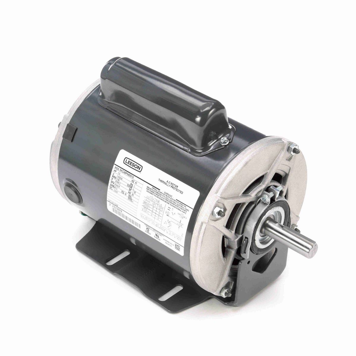 LEESON General Purpose Motor, 0.33 HP, 1 Ph, 60 Hz, 115/230 V, 1200 RPM, 56 Frame, DP - C548