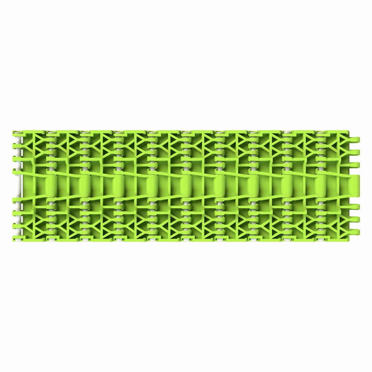 Rexnord 1001FT Straight Running Solid Top, Material: Bright Lime-Green Dry PET Low Friction, Width: 84mm, Pitch: 1in - 876.38.65