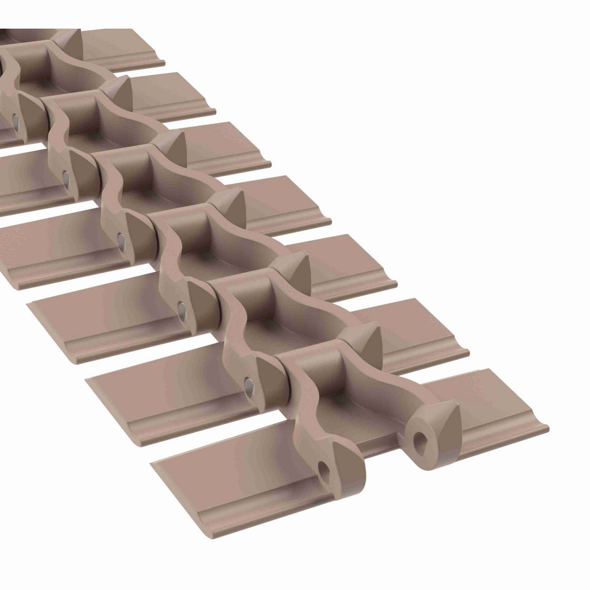 Rexnord 880B Side-flexing Solid Top, Material: Tan Low Friction, Width: 4.5in, Pitch: 1.5in - LF880K4-1/2