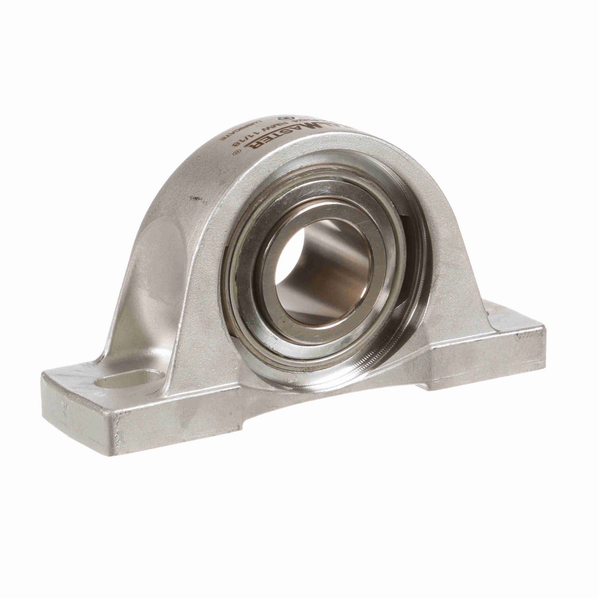 Sealmaster Mounted Stainless Steel Two Bolt Pillow Block Ball Bearing - 52100 Bearing Steel, Phosphorus Nickel Coated - Setscrew Lock - Corrosion Resistant - Reduced Maintenance - Lubed for Life - CRPS-PN24 RMW
