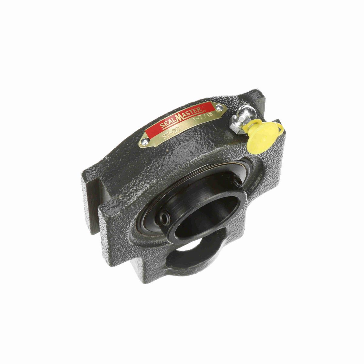 Sealmaster Mounted Cast Iron Wide Slot Take Up Ball Bearing - 52100 Bearing Steel, Black Oxided - Setscrew Lock - ST-23
