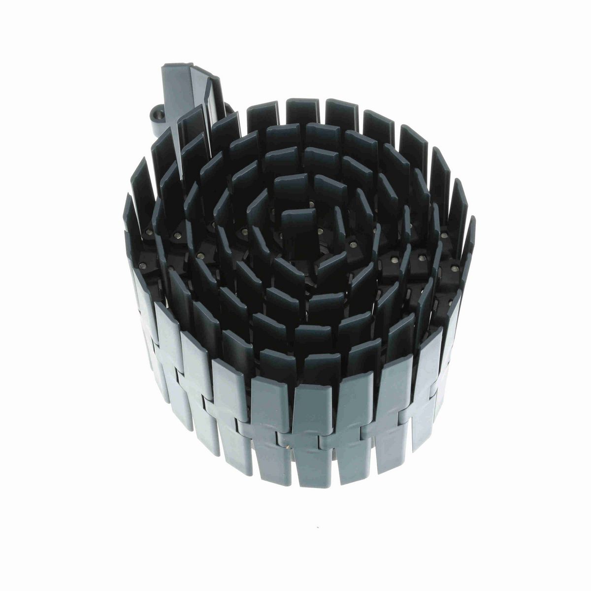 System Plast 882TAB Side-flexing Solid Top, Material: NG evo (Gray Blue), Width: 10in, Pitch: 1.5in - NGE882TAB-K1000