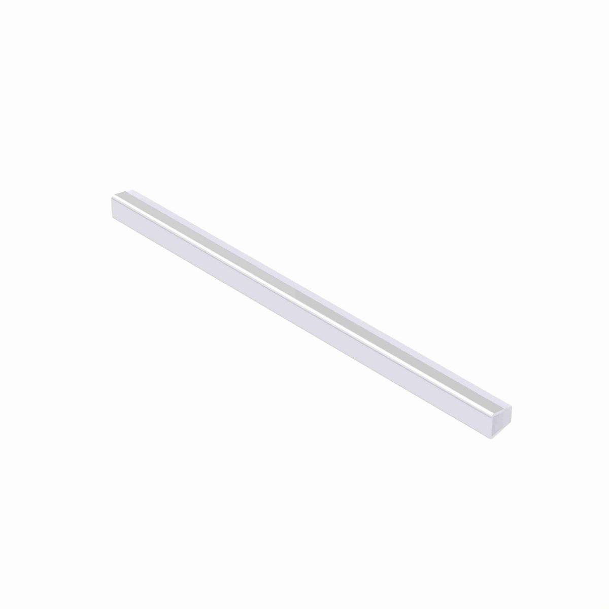 System Plast Flat Guide Rail: 0.67"W X 0.67"H X 96"L White UHMW-PE - VG-SSFS-8