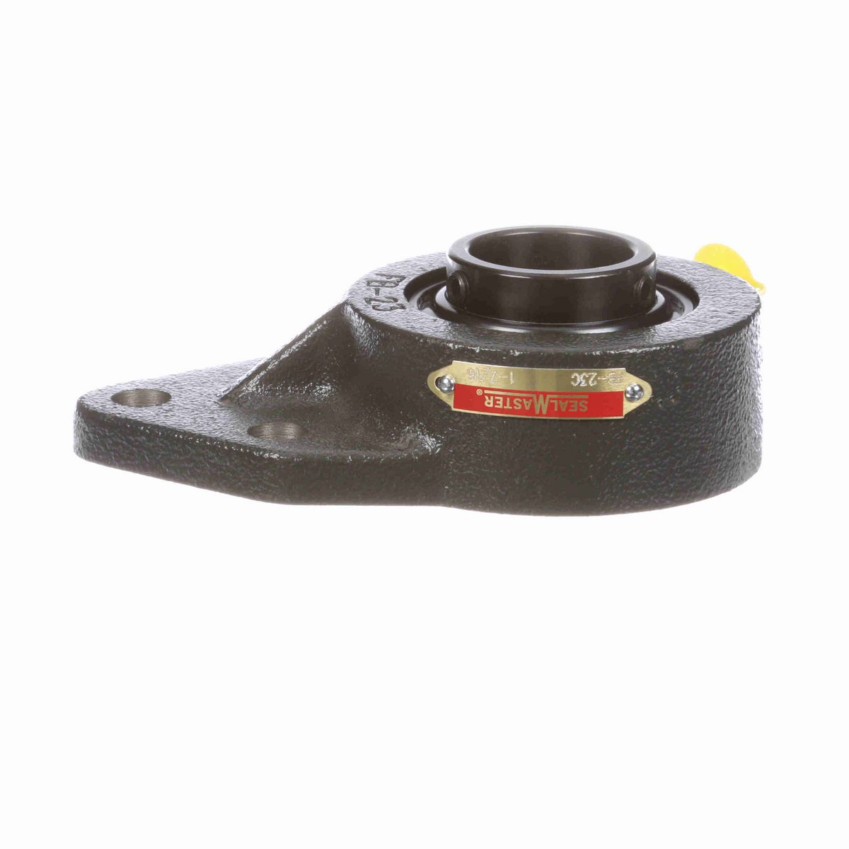 Sealmaster Mounted Cast Iron Three Bolt Flange Bracket Ball Bearing - 52100 Bearing Steel, Black Oxided - Setscrew Lock - FB-23C