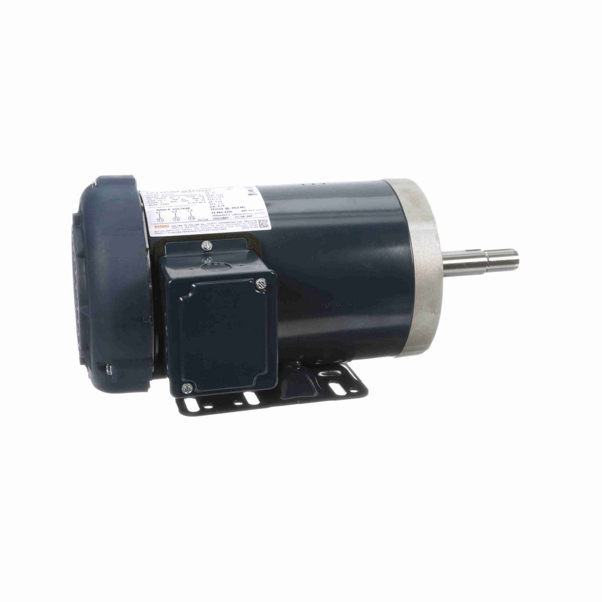 LEESON Close-Coupled Pump Motor, 1 HP, 3 Ph, 60 Hz, 575 V, 1800 RPM, 143JM Frame, TEFC - GT3201