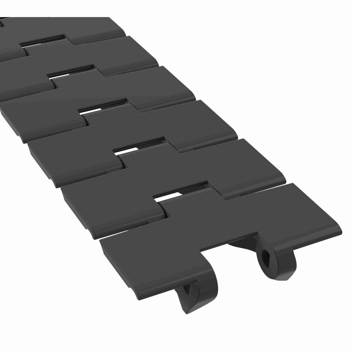 Rexnord 880B Side-flexing Solid Top, Material: Black Melt Resistant, Width: 3.25in, Pitch: 1.5in - 81413121