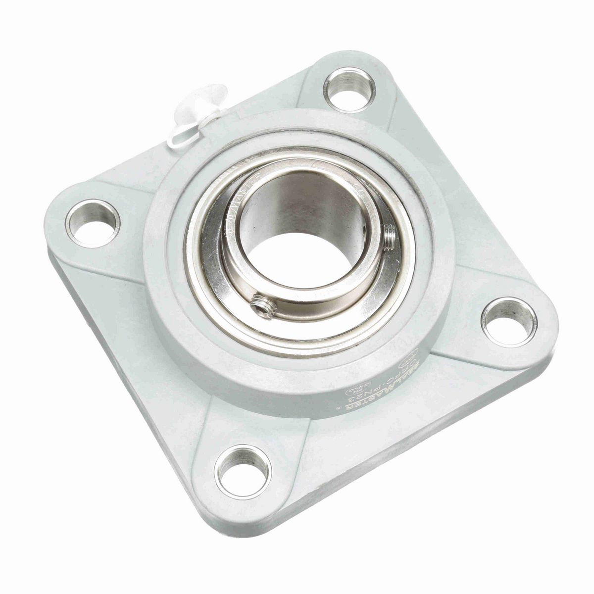 Sealmaster Mounted Composite Four Bolt Flange Ball Bearing - 52100 Bearing Steel, Phosphorus Nickel Coated - Setscrew Lock - Corrosion Resistant - CRFC-PN23