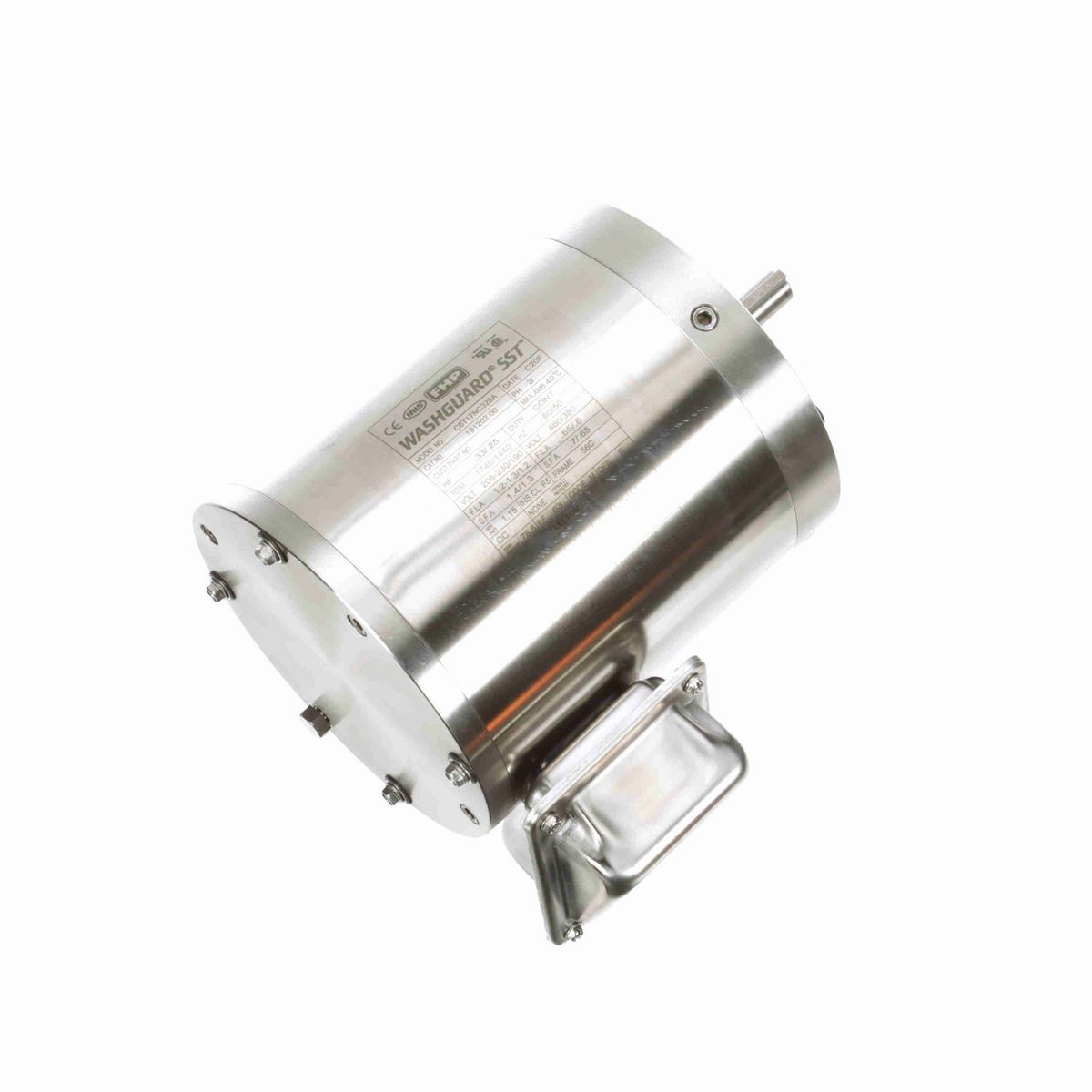 LEESON SST Duck™ General Purpose Motor, 0.33 & 0.25 HP, 3 Ph, 60 & 50 Hz, 230/460 & 190/380 V, 1800 & 1500 RPM, 56C Frame, TENV - 191202.00