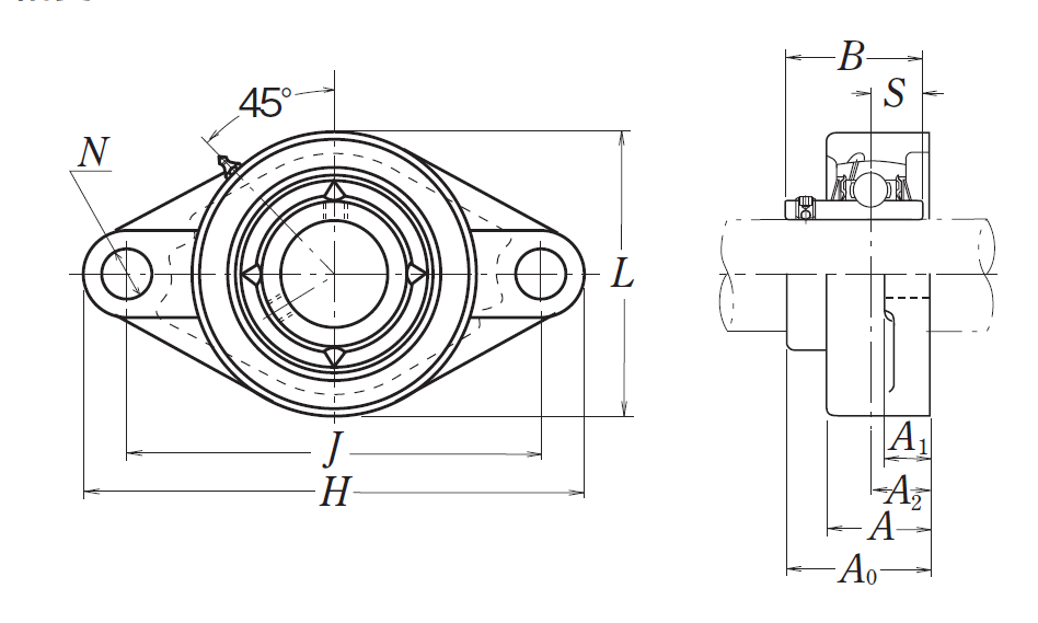 Фланцевый шарикоподшипниковый узел NSK UCFL204D1 X AS3S, литой корпус