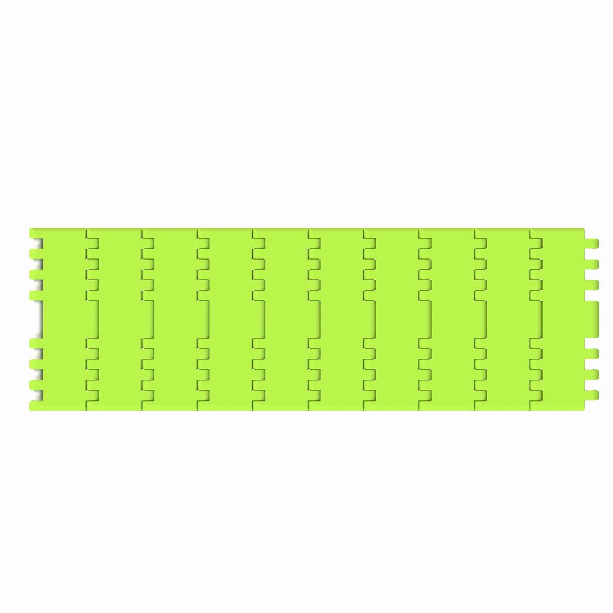 Rexnord 1001FT Straight Running Solid Top, Material: Bright Lime-Green Dry PET Low Friction, Width: 84mm, Pitch: 1in - 876.38.65