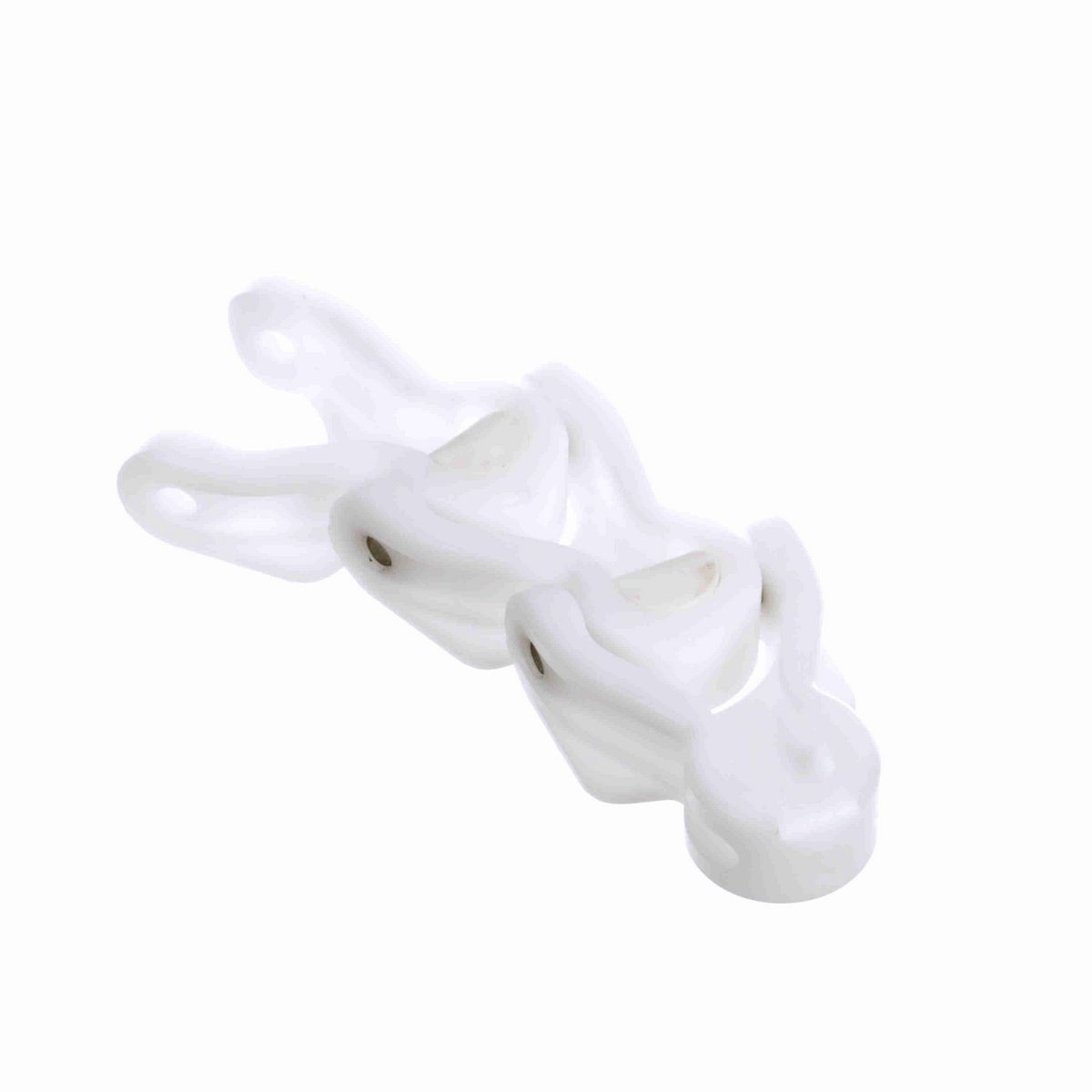 System Plast 1700 Side-flexing Solid Top, Material: White Low Friction, Width: 55mm, Pitch: 50mm - LFW1700