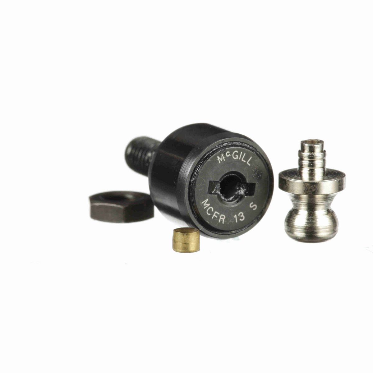 Опорный ролик с цапфой McGill CAMROL MCFR 13 S, бочкообразный, с уплотнением, со шлицем под отвёртку, метрический