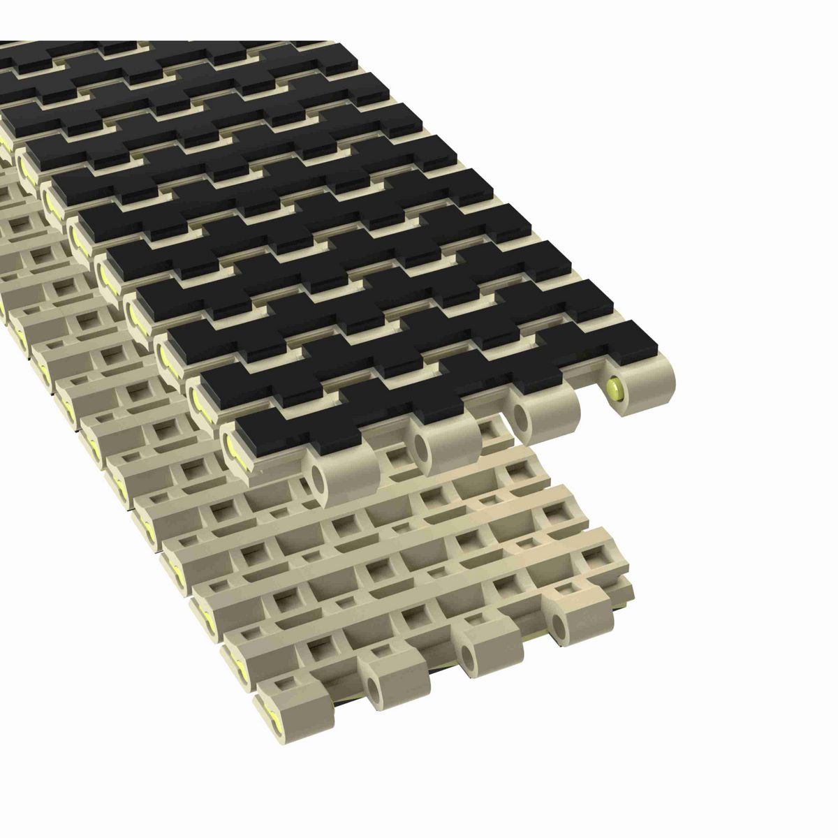 Rexnord 1505 RubberTop® Straight Running RubberTop®, Material: Beige High Temperature, Width: 3in, Pitch: 15mm - HTF1505-3