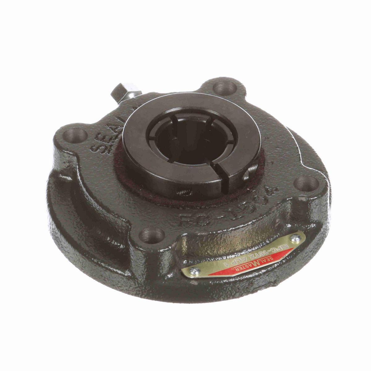 Sealmaster Mounted Cast Iron Flange Cartridge Ball Bearing - 52100 Bearing Steel, Black Oxided - Concentric Lock - Low Drag - MFC-16TX ALP