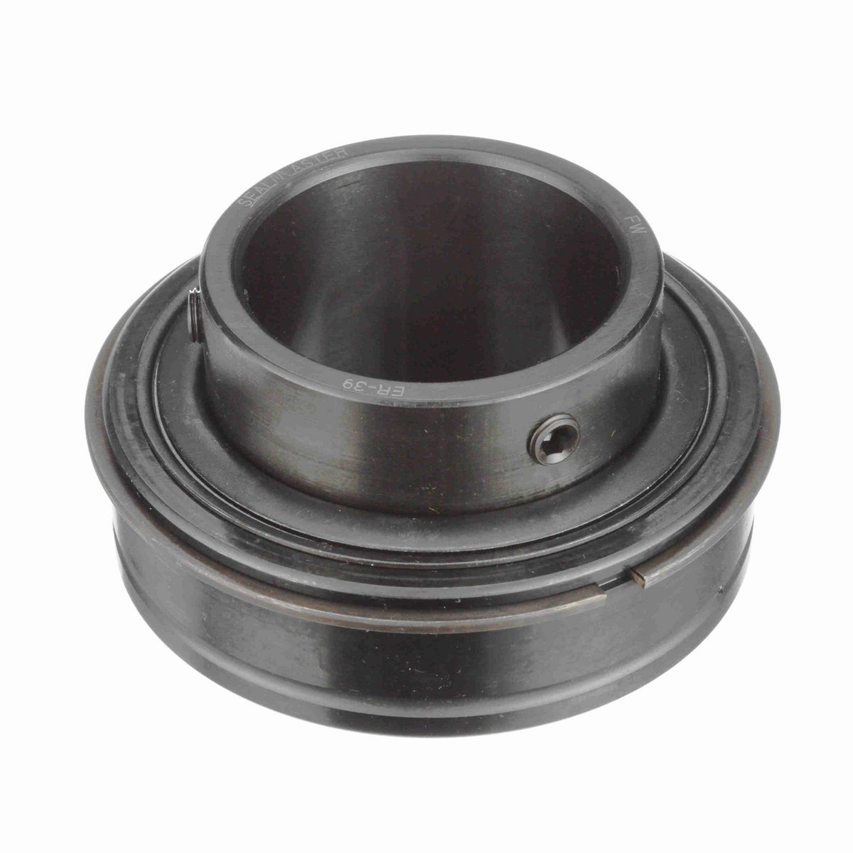 Sealmaster Mounted Insert Only Ball Bearing - 52100 Bearing Steel, Black Oxided - Setscrew Lock - ER-39