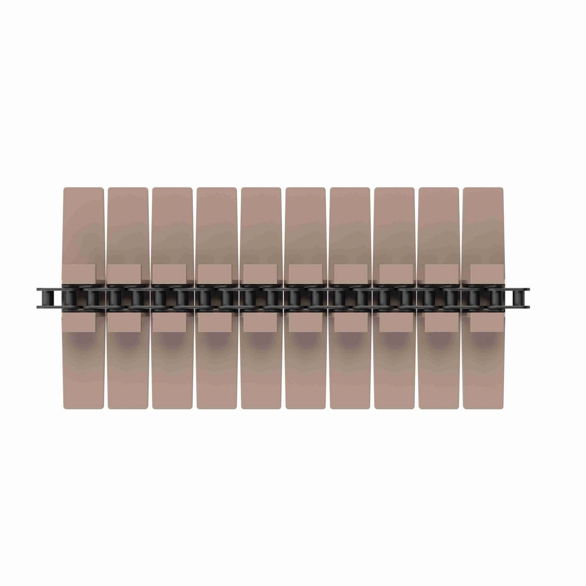 Rexnord 1873TAB RubberTop® Side-flexing RubberTop®, Material: Tan Low Friction, Width: 7.5in, Pitch: 1.5in - 81449551