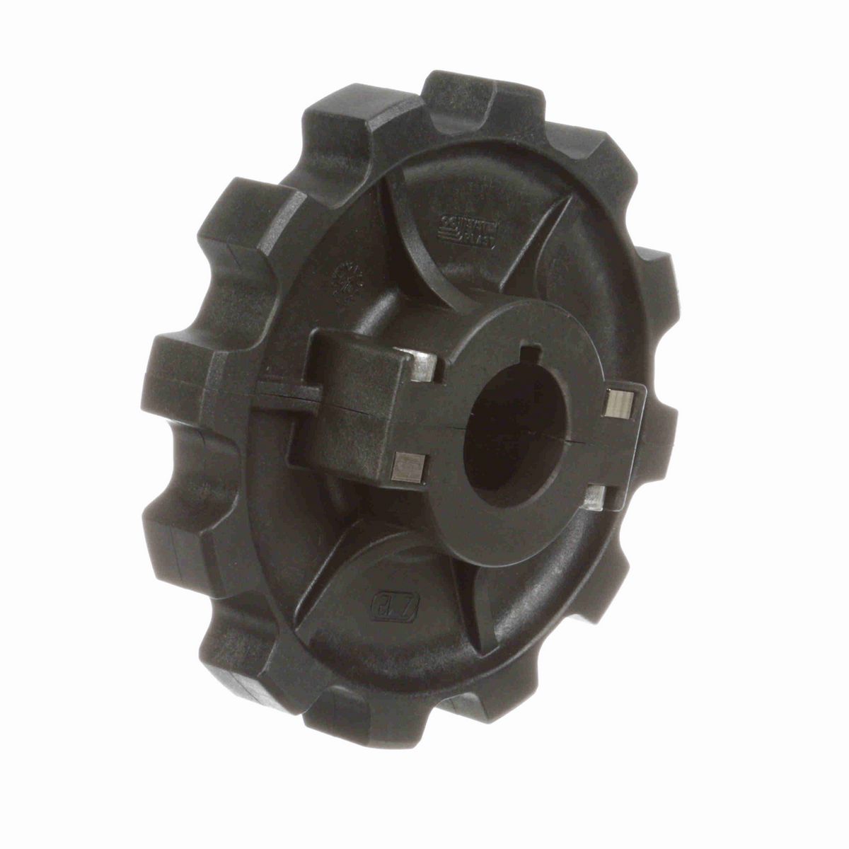 System Plast 882 Series Split Molded Sprocket with 12 Teeth, a 1-1/4in Round Shaft-Ready Bore and Setscrew - 882-12R1.25-DS-SS