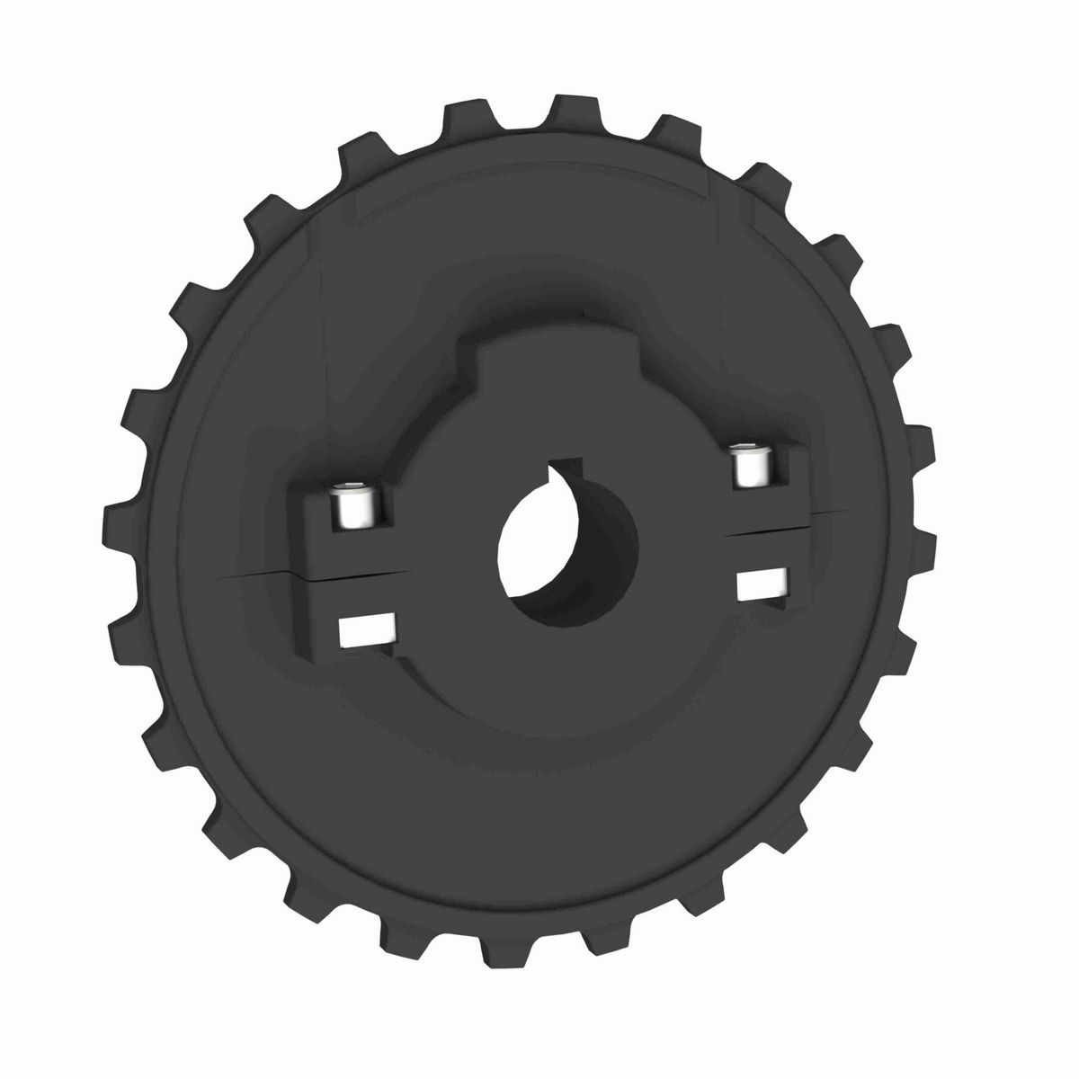 Rexnord 5930 Series Split Molded Nylon Sprocket with 24 Teeth and 35mm Round Shaft-Ready Bore with Keyway - 614-107-35