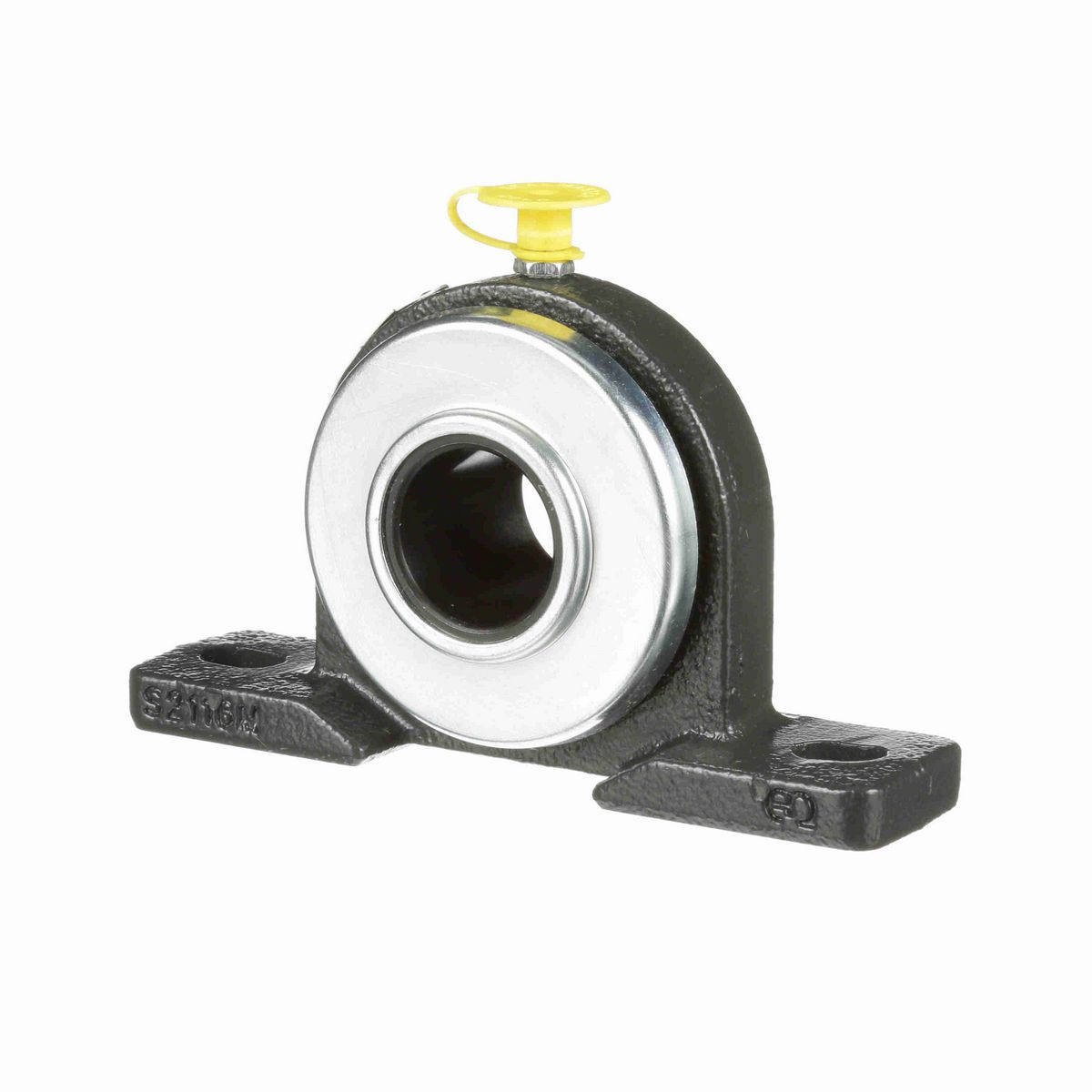 Sealmaster Mounted Cast Iron Two Bolt Pillow Block Ball Bearing - 52100 Bearing Steel, Black Oxided - Lock - S-2116-M16