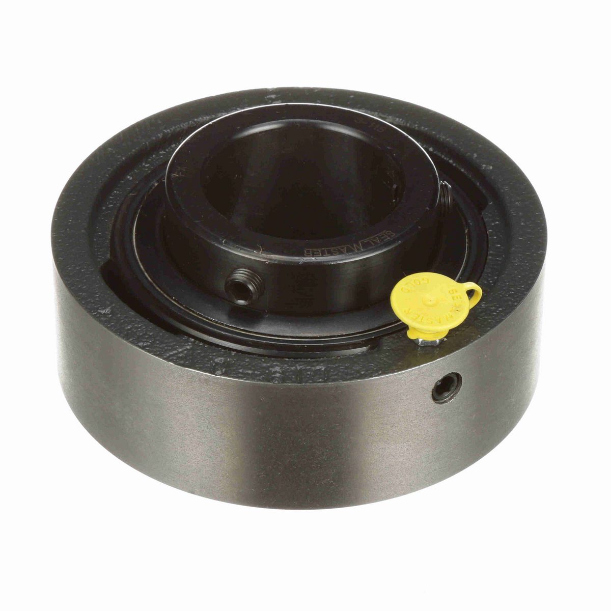 Sealmaster Mounted Cast Iron Cylindrical Cartridge Ball Bearing - 52100 Bearing Steel, Black Oxided - Setscrew Lock - MSC-31