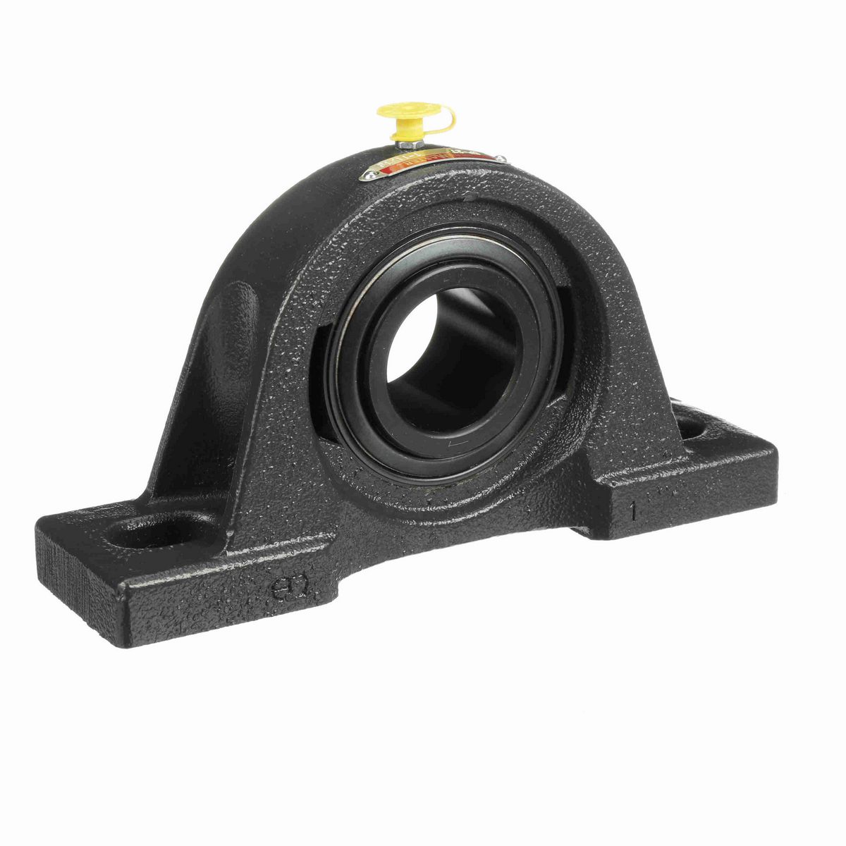 Sealmaster Mounted Cast Iron Two Bolt Pillow Block Ball Bearing - 52100 Bearing Steel, Black Oxided - Setscrew Lock - SP-27