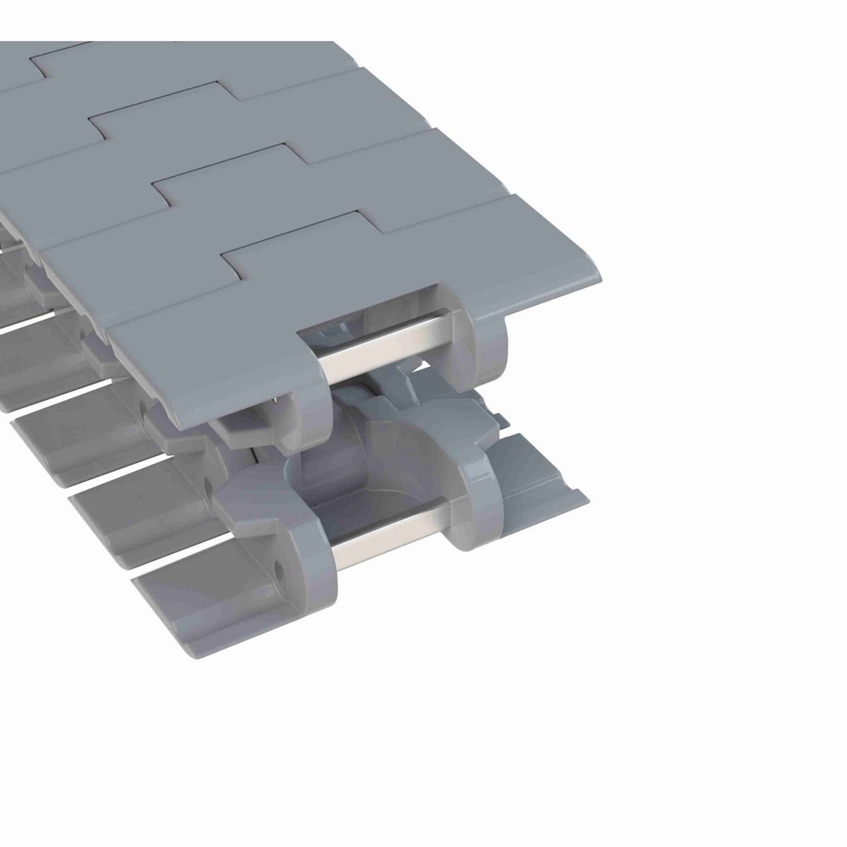 Rexnord 882TAB Side-flexing Solid Top, Material: Silver Platinum Series™ X, Width: 4.5in, Pitch: 1.5in - 10288397