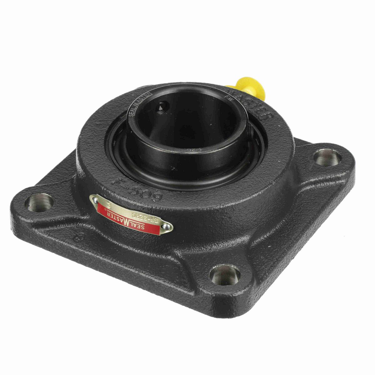 Sealmaster Mounted Cast Iron Four Bolt Flange Ball Bearing - 52100 Bearing Steel, Black Oxided - Setscrew Lock - SF-32RC
