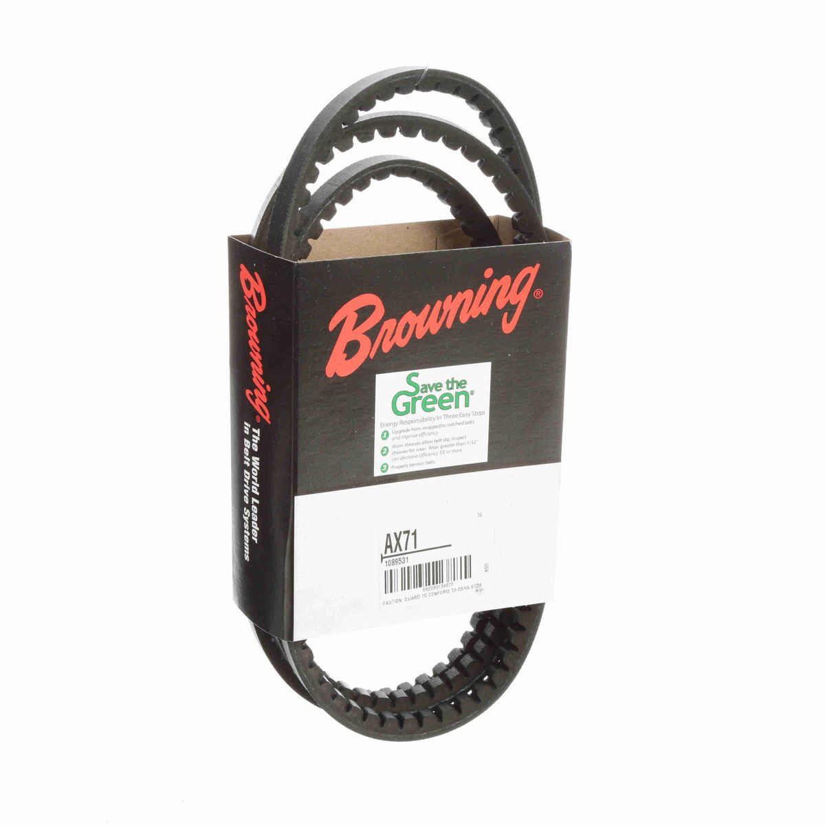 Browning EPDM Notched Belt 98% Efficient - AX71
