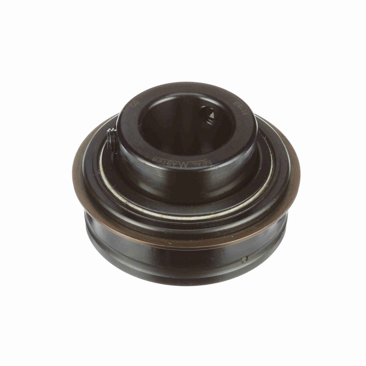 Sealmaster Mounted Insert Only Ball Bearing - 52100 Bearing Steel, Black Oxided - Setscrew Lock - ER-14