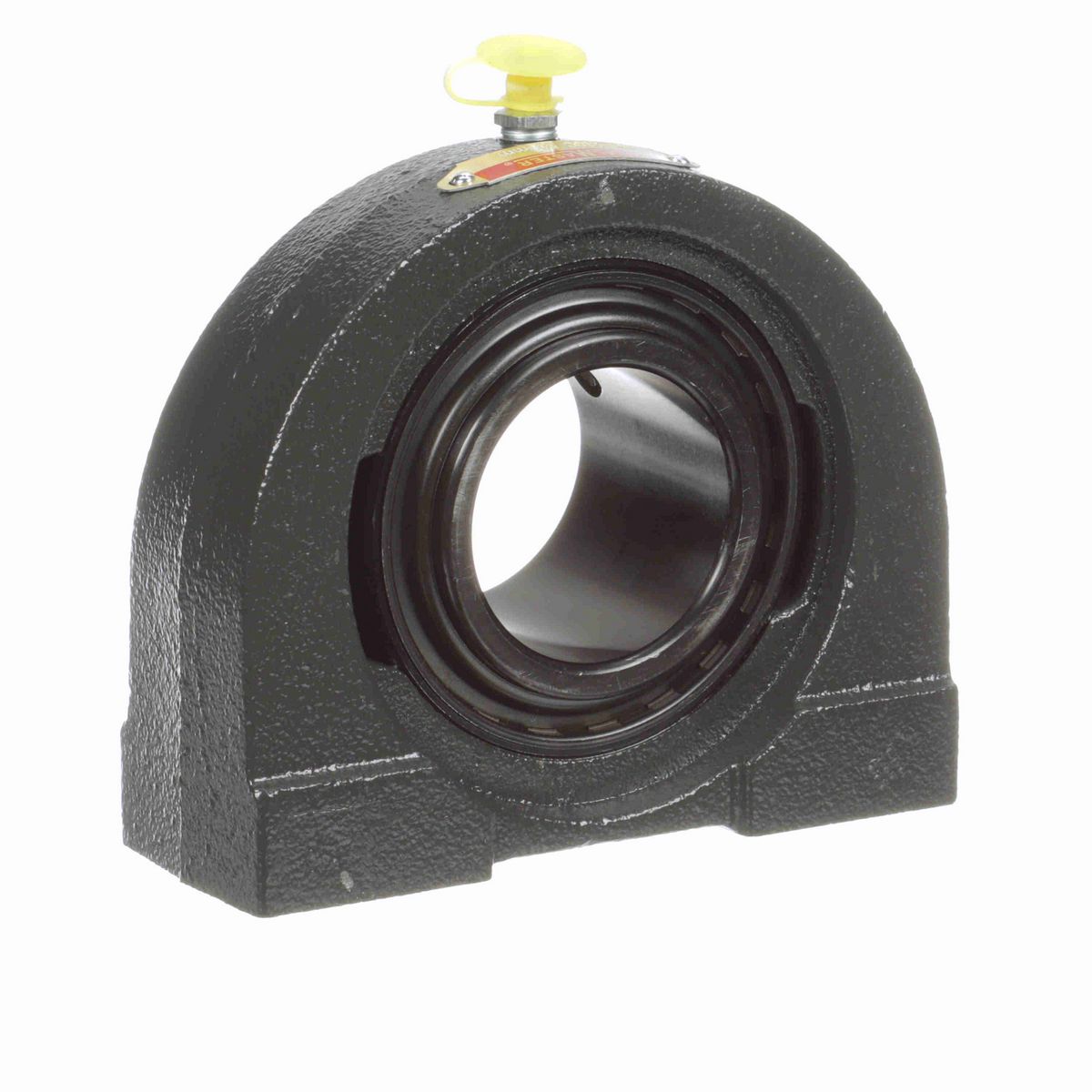 Sealmaster Mounted Cast Iron Tapped Base Pillow Block Ball Bearing - 52100 Bearing Steel, Black Oxided - Setscrew Lock - TB-210C