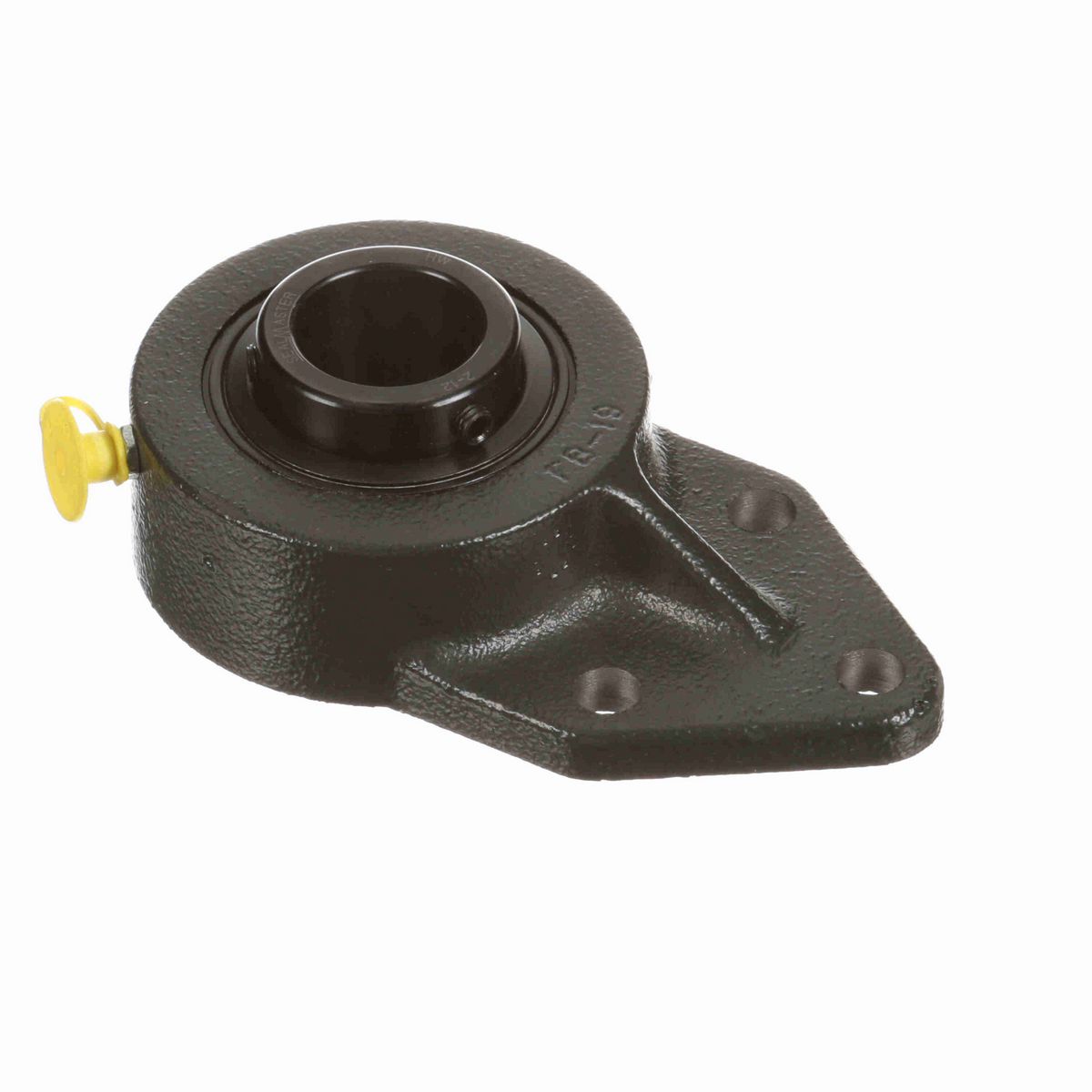 Sealmaster Mounted Cast Iron Three Bolt Flange Bracket Ball Bearing - 52100 Bearing Steel, Black Oxided - Setscrew Lock - FB-18