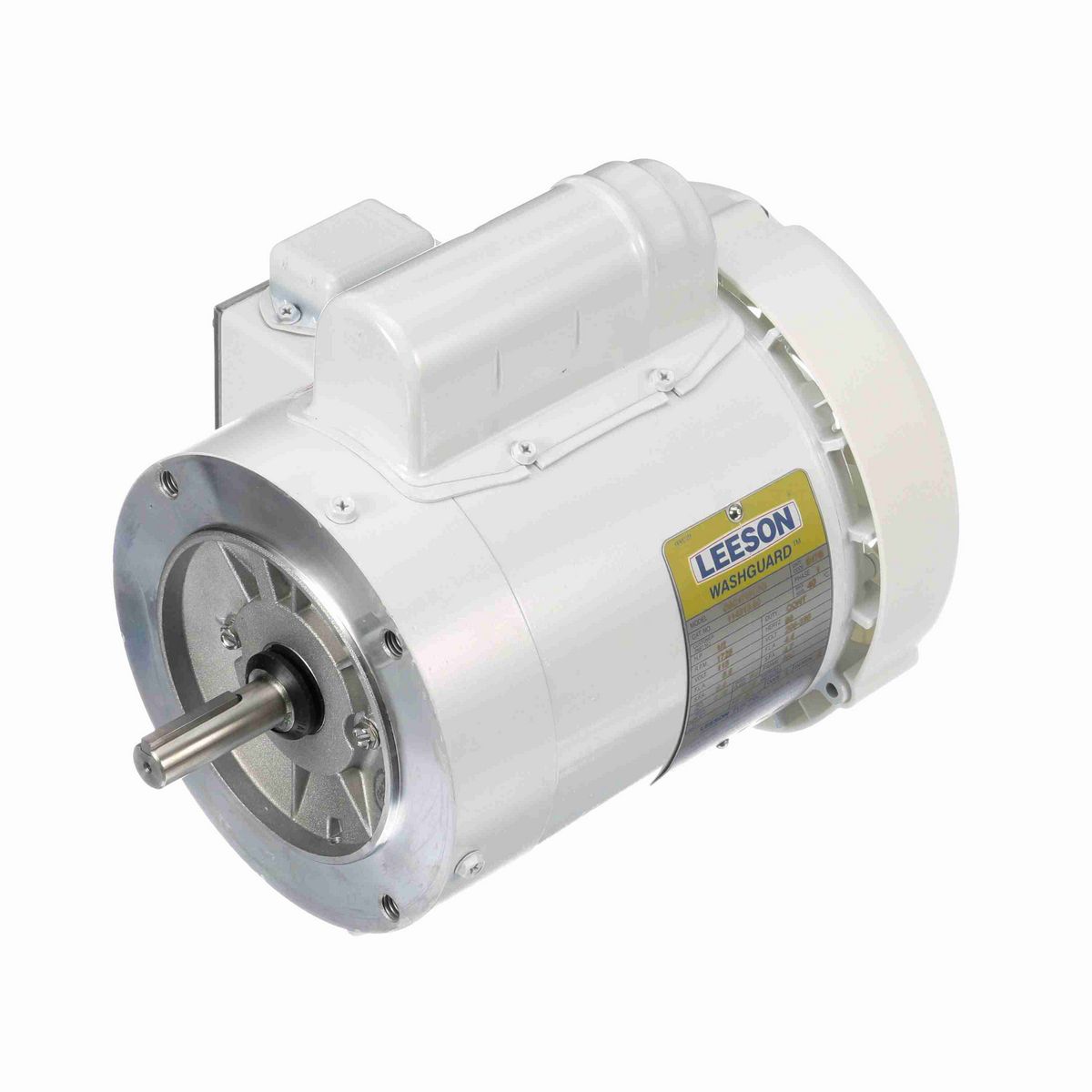 LEESON White Duck™ General Purpose Motor, 0.50 HP, 1 Ph, 60 Hz, 115/230 V, 1800 RPM, 56C Frame, TEFC - 114313.00