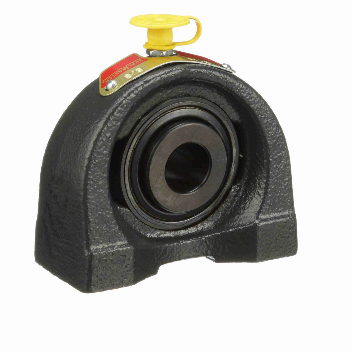 Sealmaster Mounted Cast Iron Tapped Base Pillow Block Ball Bearing - 52100 Bearing Steel, Black Oxided - Setscrew Lock - TB-10