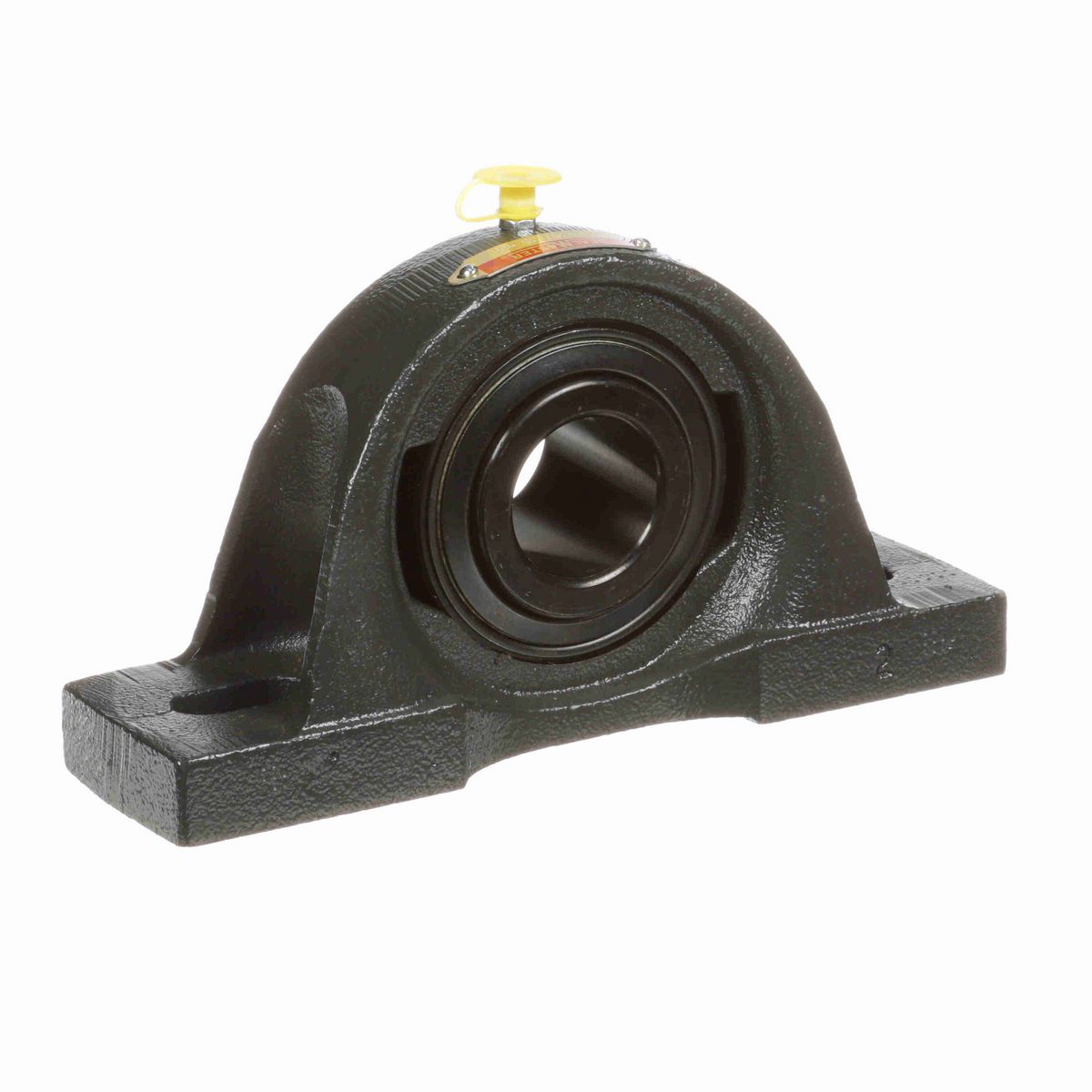 Sealmaster Mounted Cast Iron Two Bolt Pillow Block Ball Bearing - 52100 Bearing Steel, Black Oxided - Setscrew Lock - MP-307